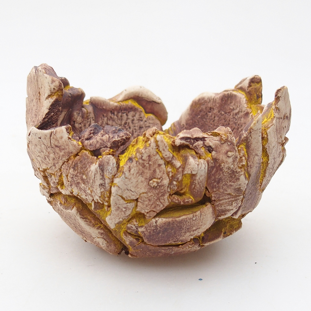 Ceramiczna muszla 9,5 x 9 x 7 cm, kolor żółty