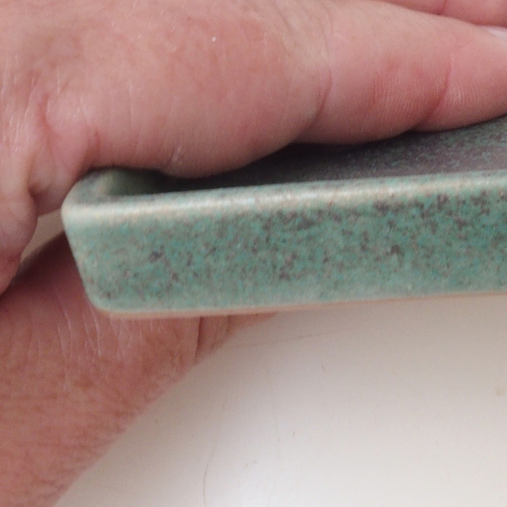 Bonsai bowl square S - 8 x 8 x 1 cm - zielony