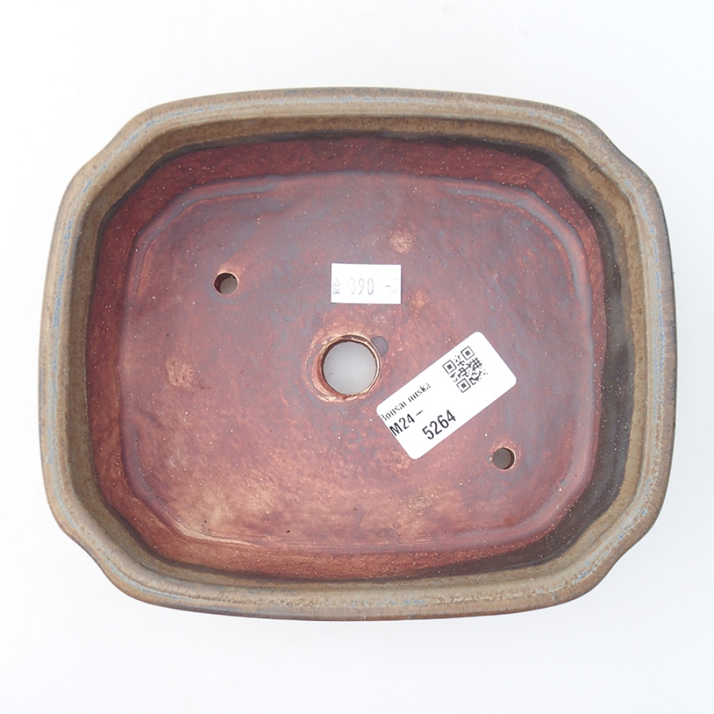 Ceramiczna miska do bonsai 17,5 x 14 x 4,5 cm, kolor niebieski