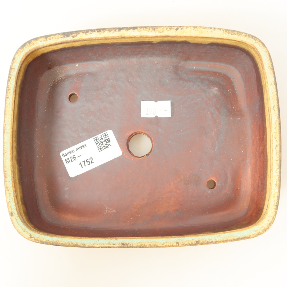 Ceramiczna miska do bonsai 17,5 x 13,5 x 4,5 cm, kolor zielony