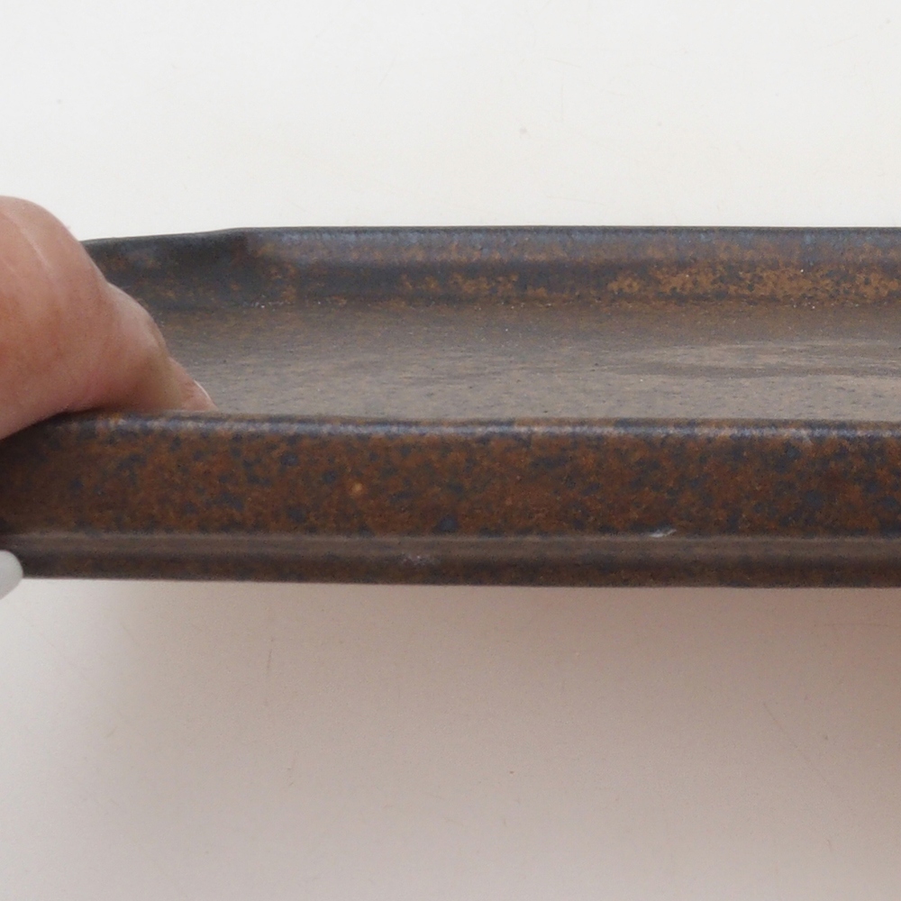 Ceramiczny spodek H07 – 28 x 19 x 1,5 cm – brązowy