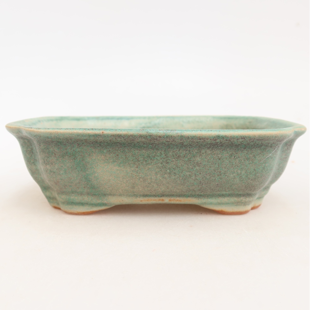Ceramiczna miska do bonsai 15,5 x 12 x 4,5 cm, zielona