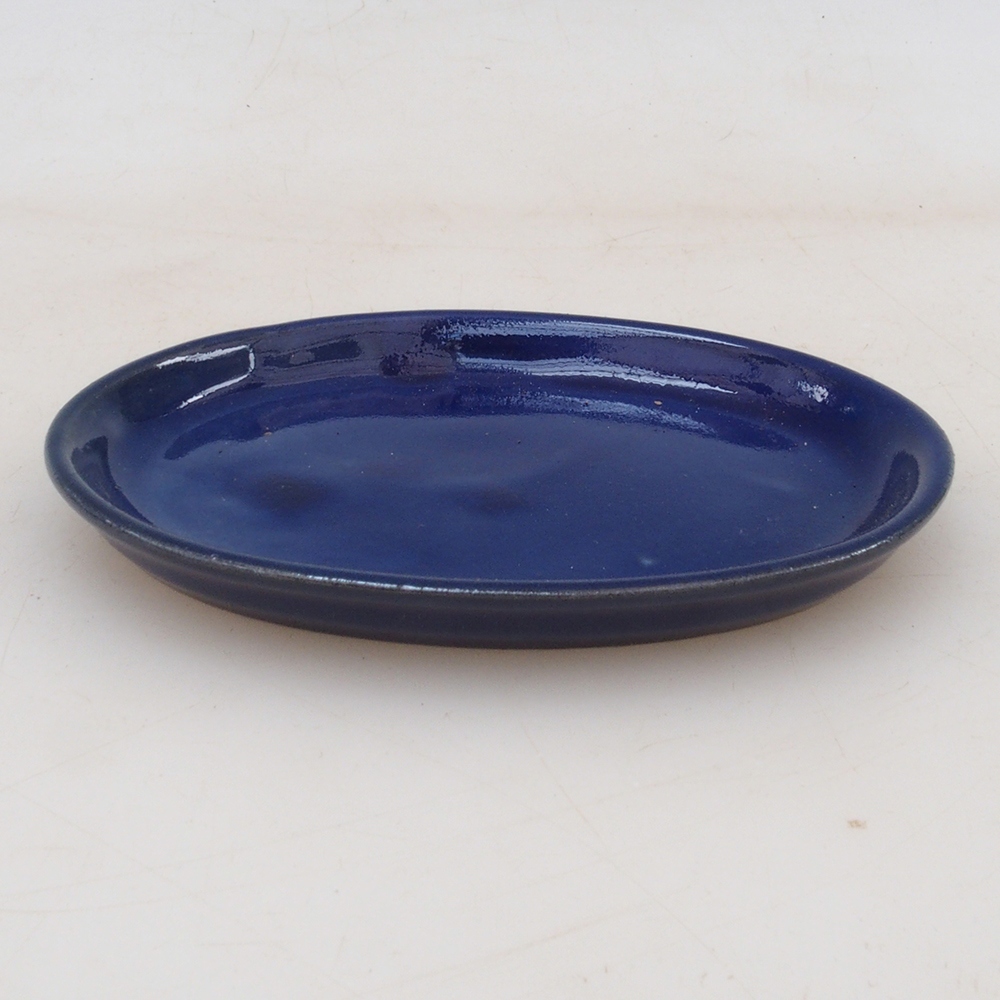 Ceramiczna miska H04 - 10,5 x 8 x 1 cm - niebieska