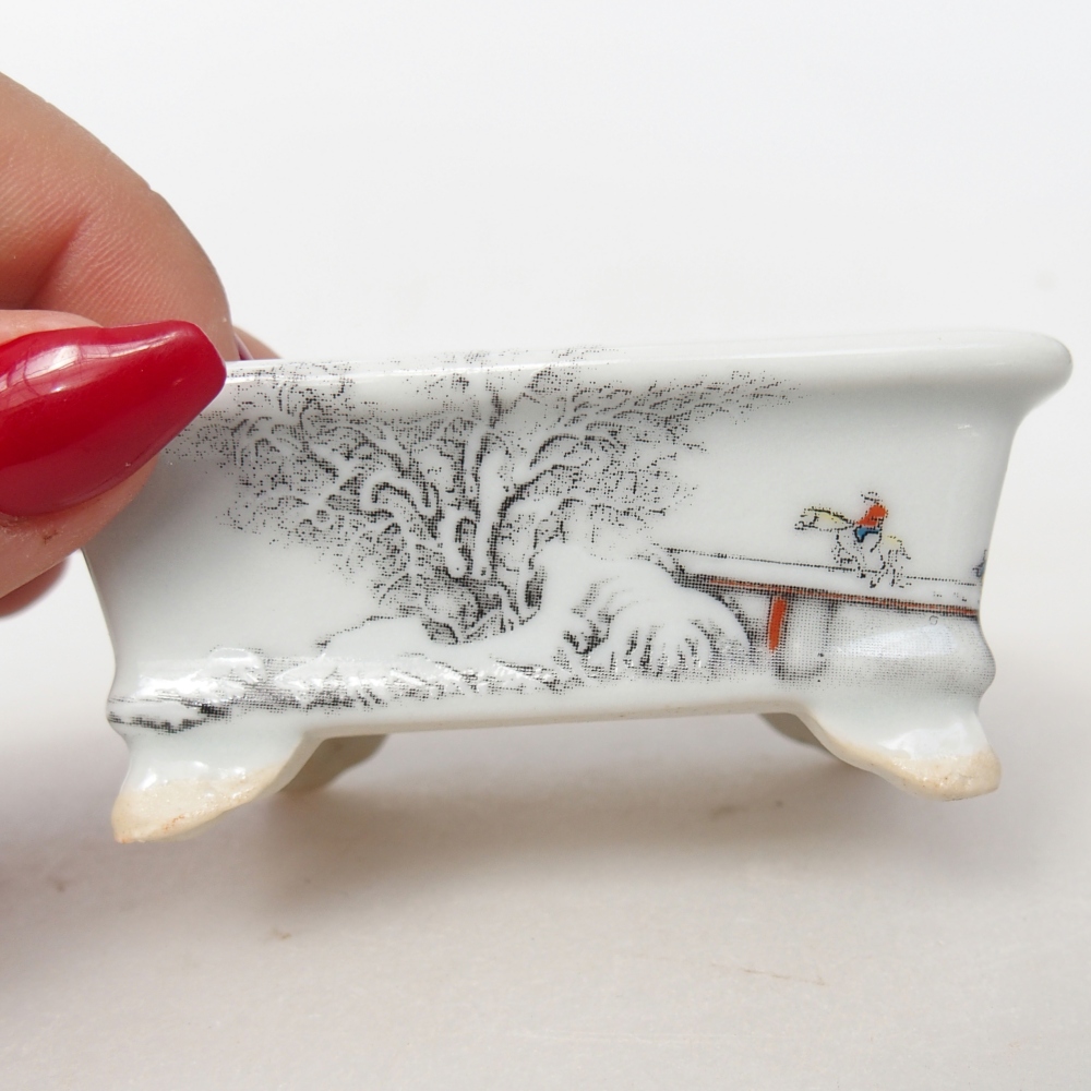 Mini miska do bonsai 8 x 6 x 3 cm, biała