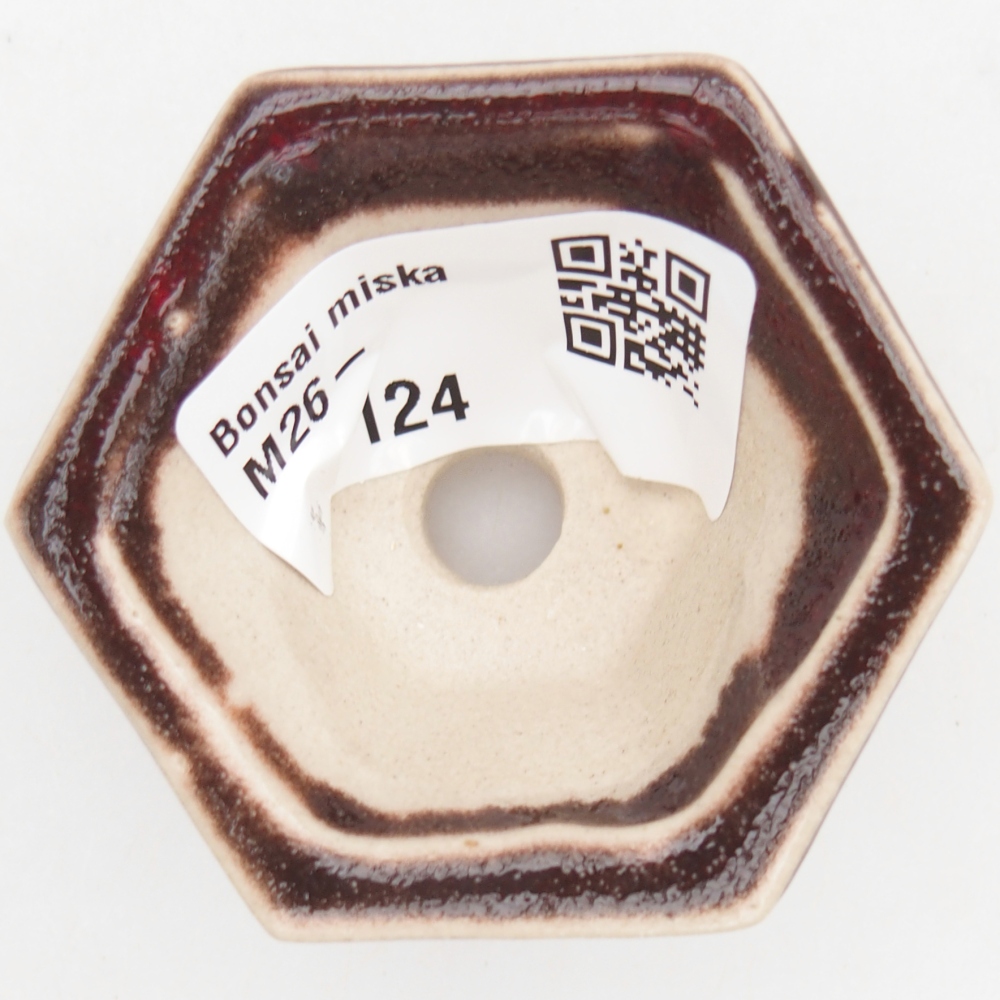 Mini miska do bonsai 5,5 x 5 x 3 cm, kolor czerwony