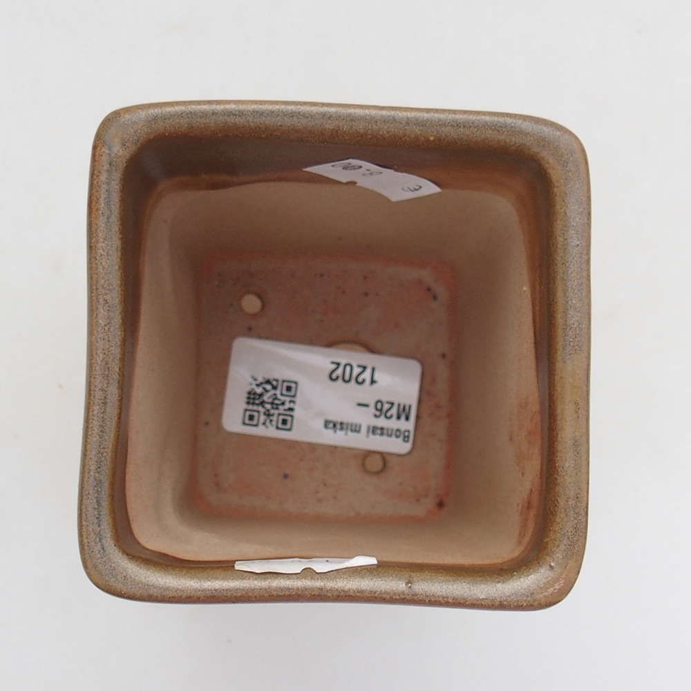 Ceramiczna miska do bonsai 7,5 x 7,5 x 10,5 cm, brązowa