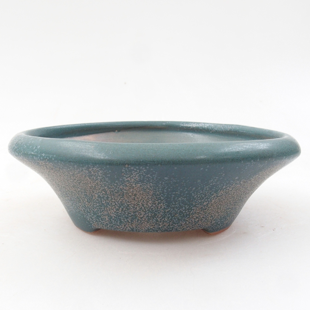 Ceramiczna miska bonsai 13,5 x 13,5 x 5 cm, kolor niebieski