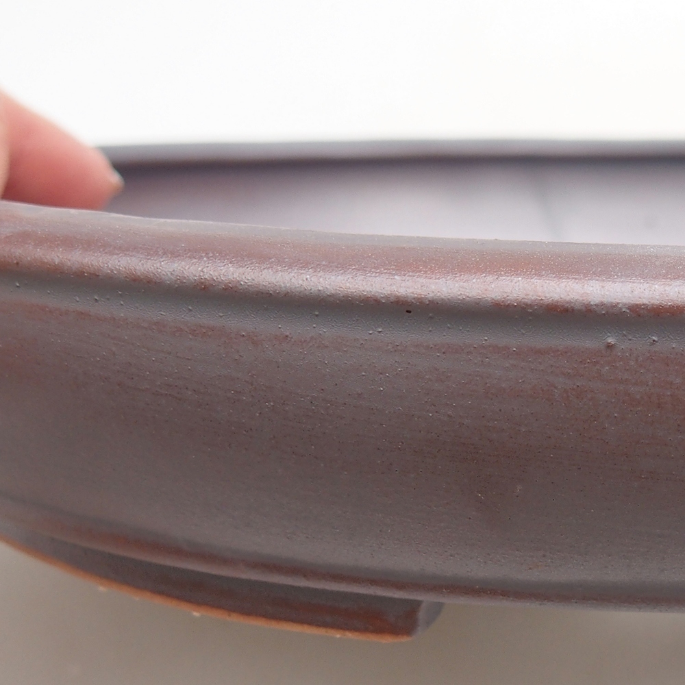 Ceramiczna miska na bonsai 24 x 19,5 x 4 cm, kolor metaliczny