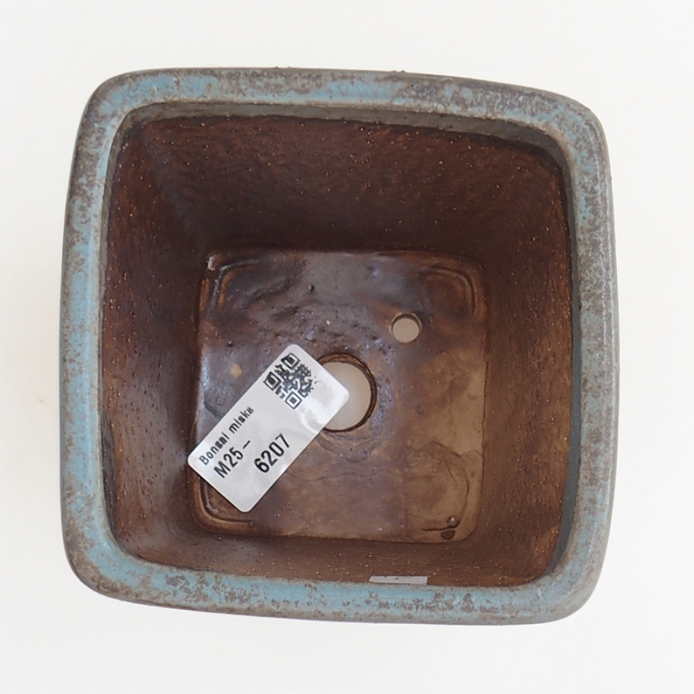 Ceramiczna miska do bonsai 10 x 10 x 12 cm, kolor niebieski