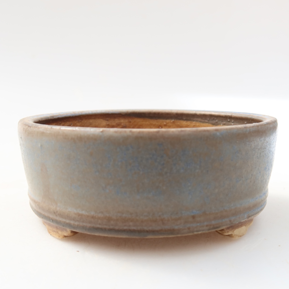Ceramiczna miska na bonsai 9 x 9 x 3,5 cm, kolor niebieski