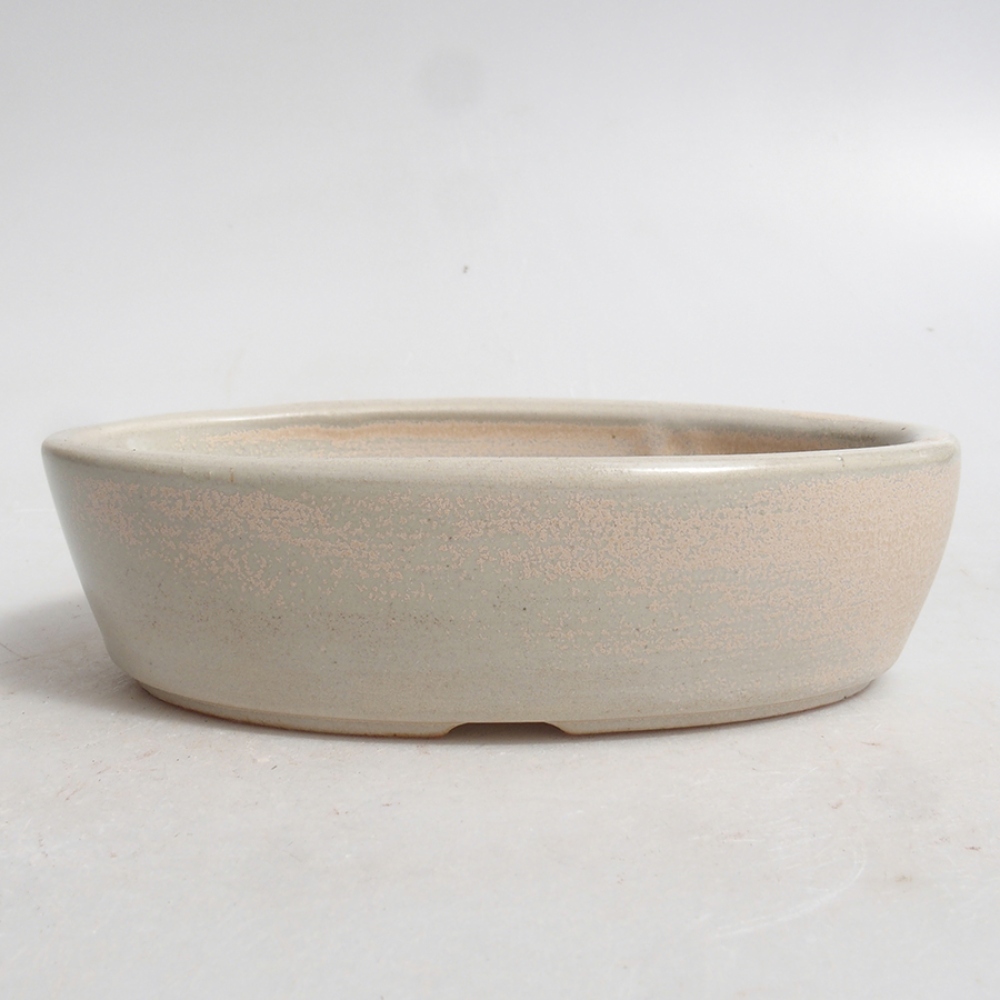 Ceramiczna miska bonsai 15 x 9,5 x 4 cm, kolor beżowy