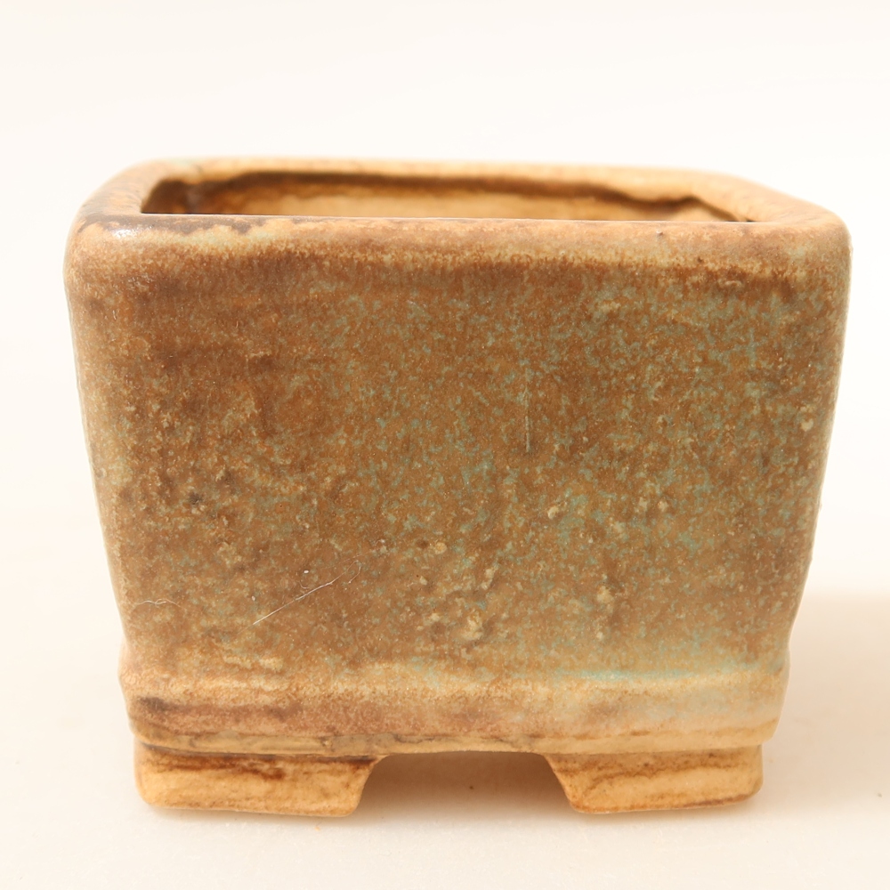 Ceramiczna miska do bonsai 6 x 6 x 4,5 cm, zielona