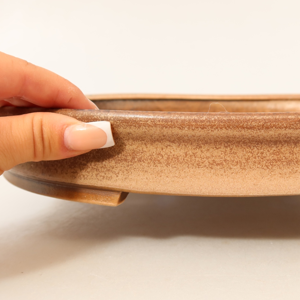 Ceramiczna miska do bonsai 30,5 x 26,5 x 4 cm, kolor różowy
