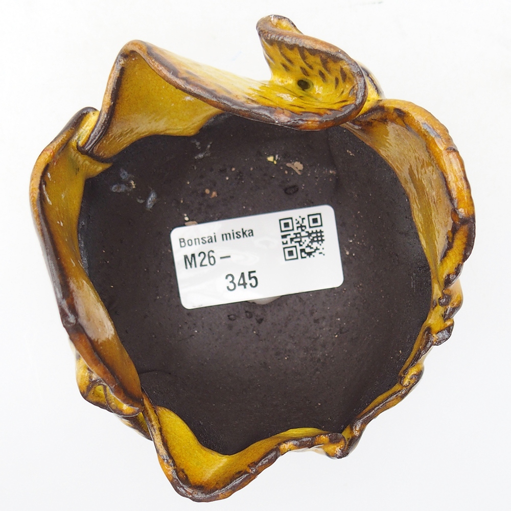 Ceramiczna muszla 8,5 x 7,5 x 7 cm, kolor żółty