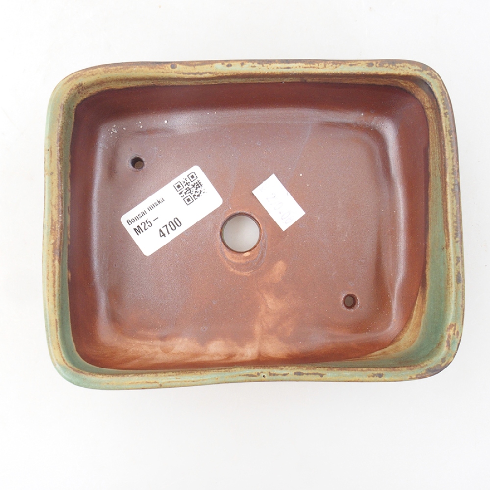 Ceramiczna miska bonsai 15 x 12 x 4,5 cm, kolor zielony