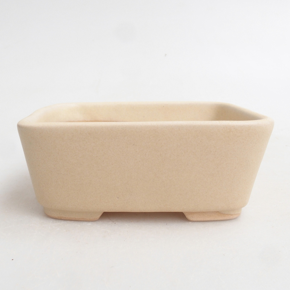 Ceramiczna miska bonsai 10,5 x 9 x 4,5 cm, kolor beżowy
