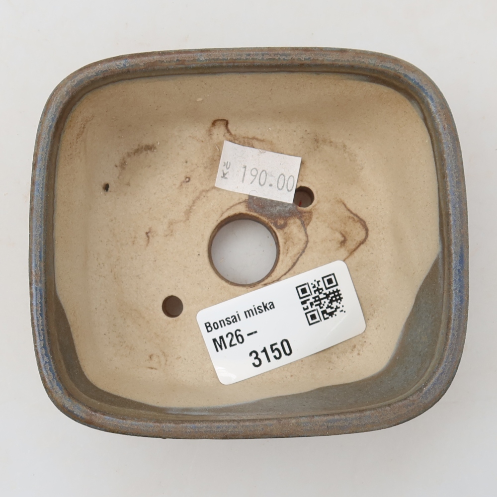 Ceramiczna miska do bonsai 10 x 8,5 x 4 cm, kolor niebieski