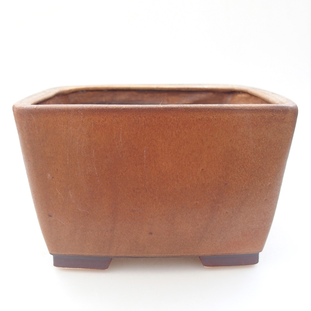 Ceramiczna miska bonsai 16 x 16 x 10 cm, kolor brązowy