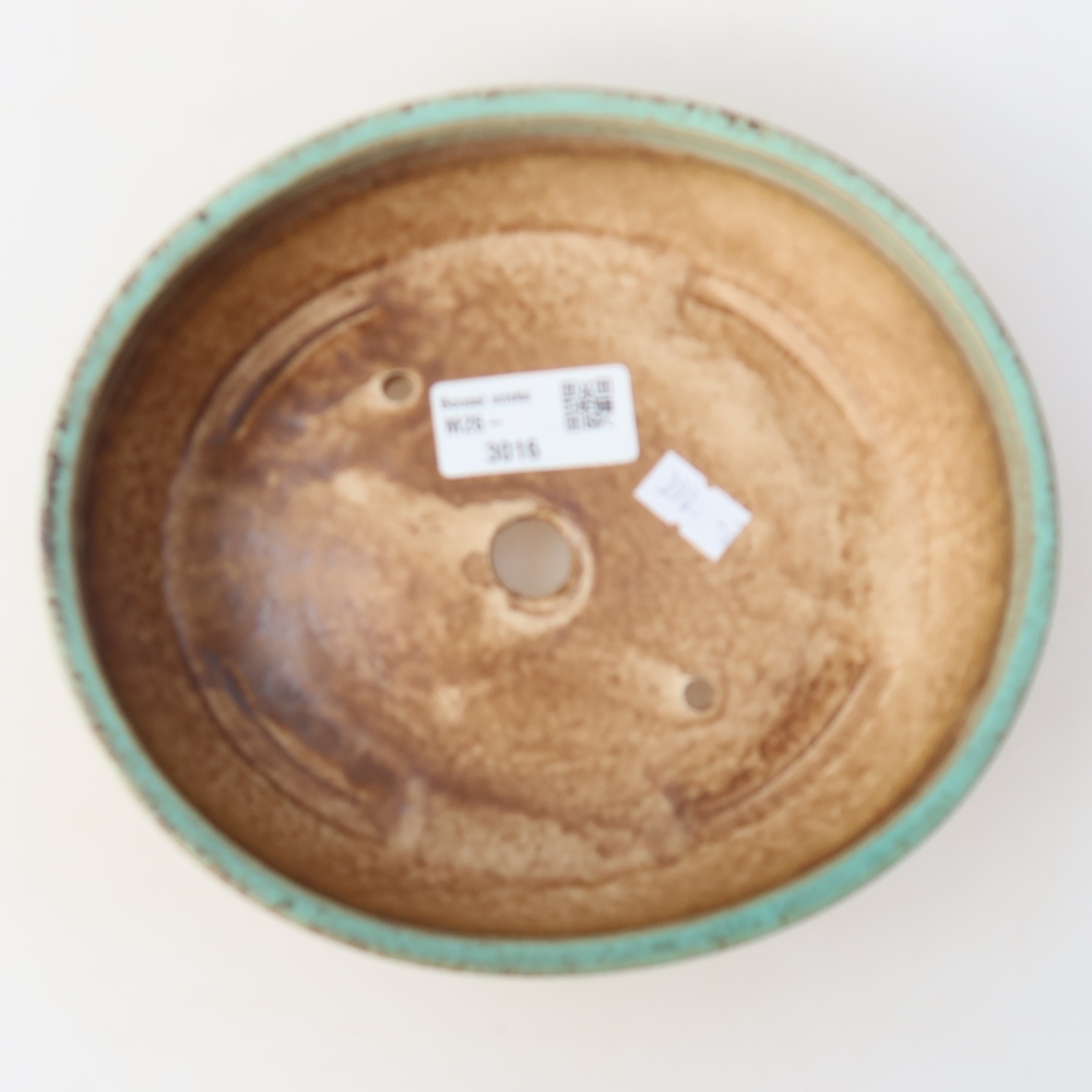 Ceramiczna miska do bonsai 18,5 x 16,5 x 4,5 cm, zielona