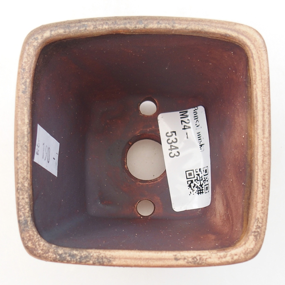 Ceramiczna miska bonsai 7,5 x 7,5 x 7,5 cm, kolor różowy