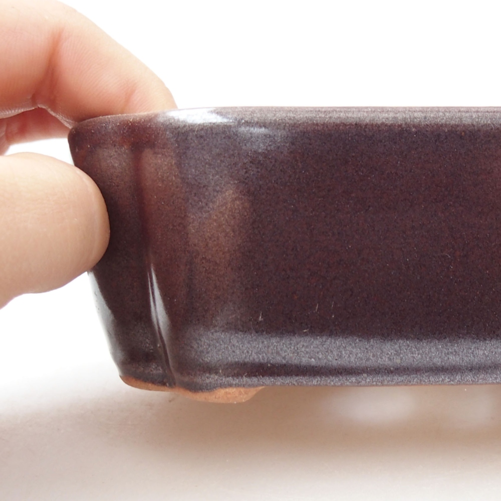 Ceramiczna miska bonsai 12 x 9 x 4,5 cm, kolor brązowy