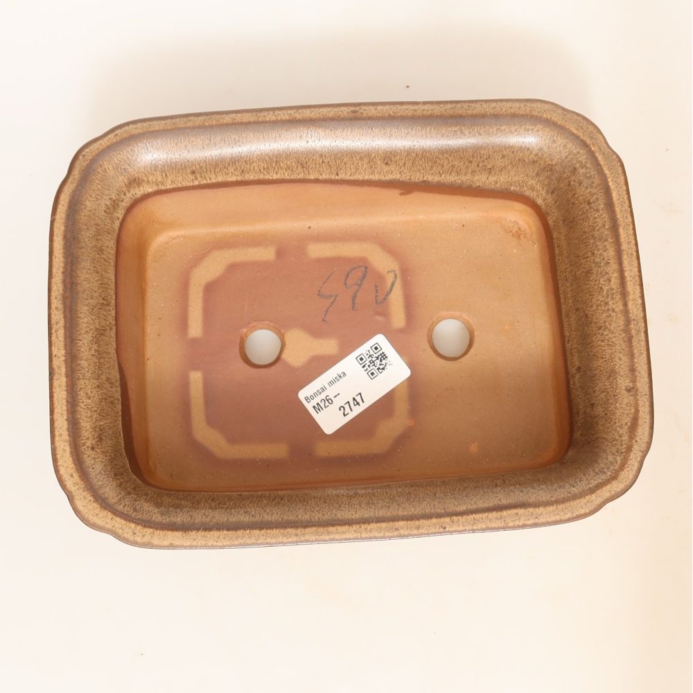 Miska ceramiczna  20 x 15,5 x 5,5 cm, kolor brązowy