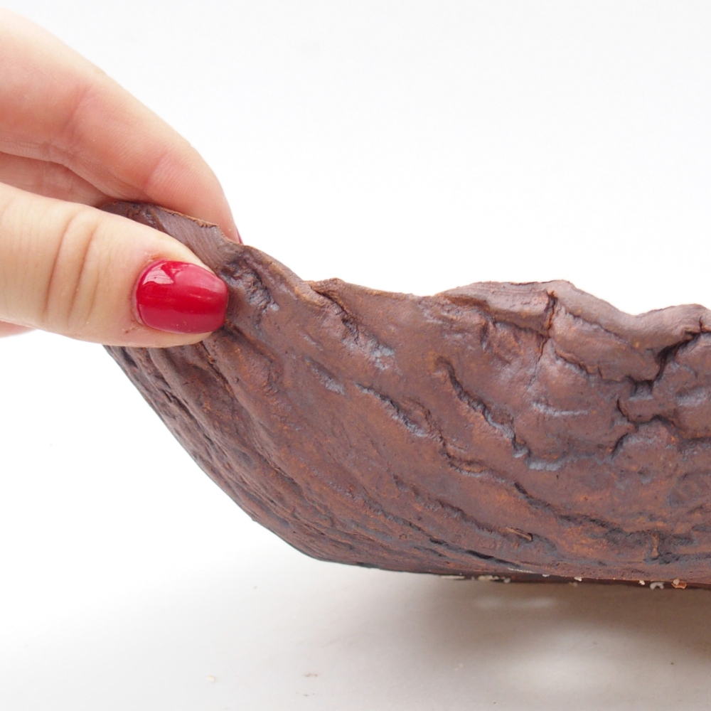 Ceramiczna muszla 23 x 16,5 x 6 cm, kolor brązowy