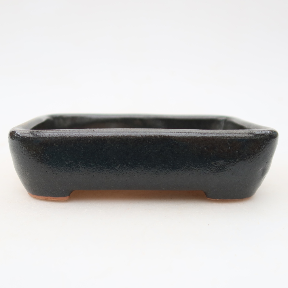 Ceramiczna doniczka do bonsai 12,5 x 9 x 3,5 cm, kolor czarny