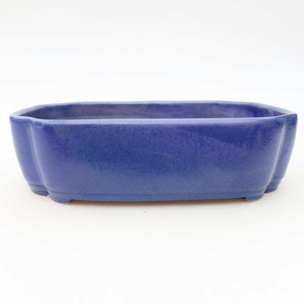 Ceramiczna miska do bonsai 18,5 x 13 x 5 cm, kolor niebieski