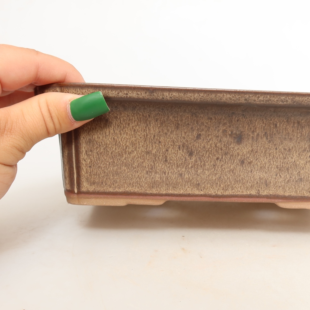 Miska ceramiczna  20 x 15,5 x 5,5 cm, kolor brązowy