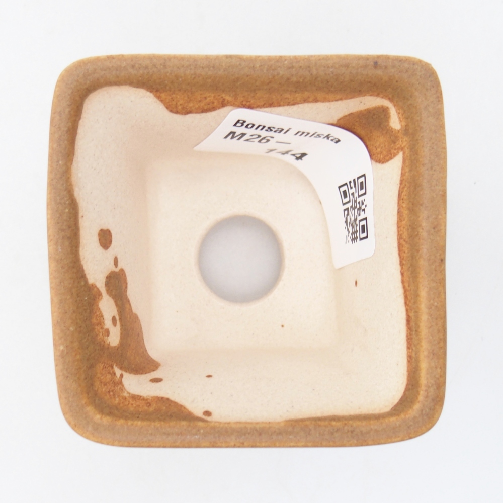 Mini miska do bonsai 5,5 x 5,5 x 4 cm, brązowa