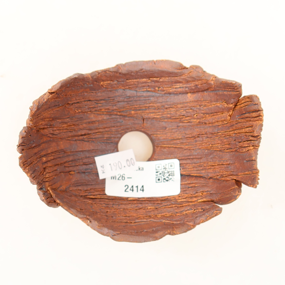 Ceramiczna skorupka  10,5 x 9 x 7,5 cm, kolor brązowy