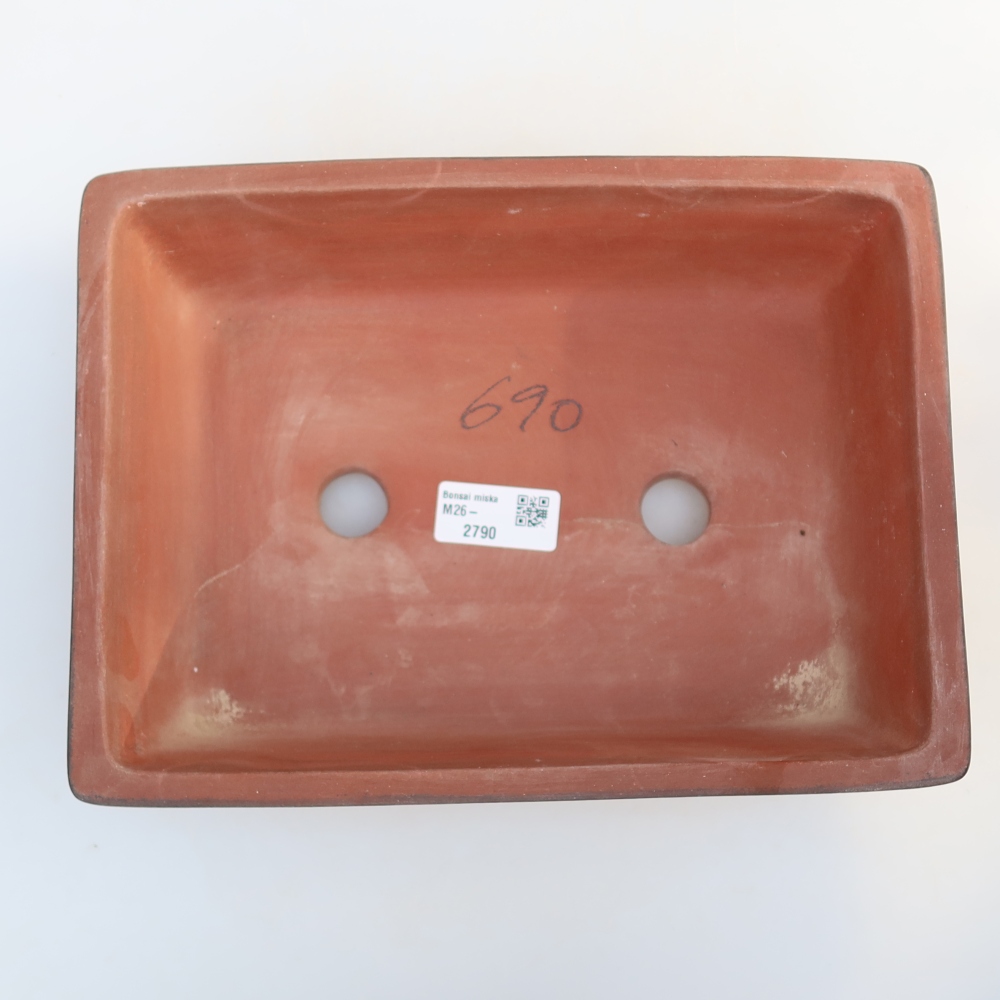 Ceramiczna miska  25,5 x 19 x 7 cm, kolor ceglasty