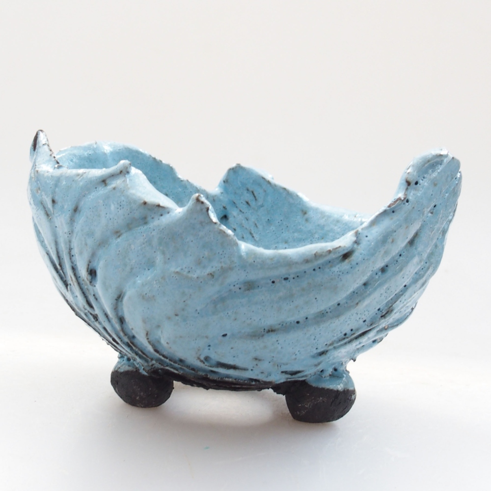 Muszla ceramiczna 9 x 8,5x 6,5 cm, kolor niebieski