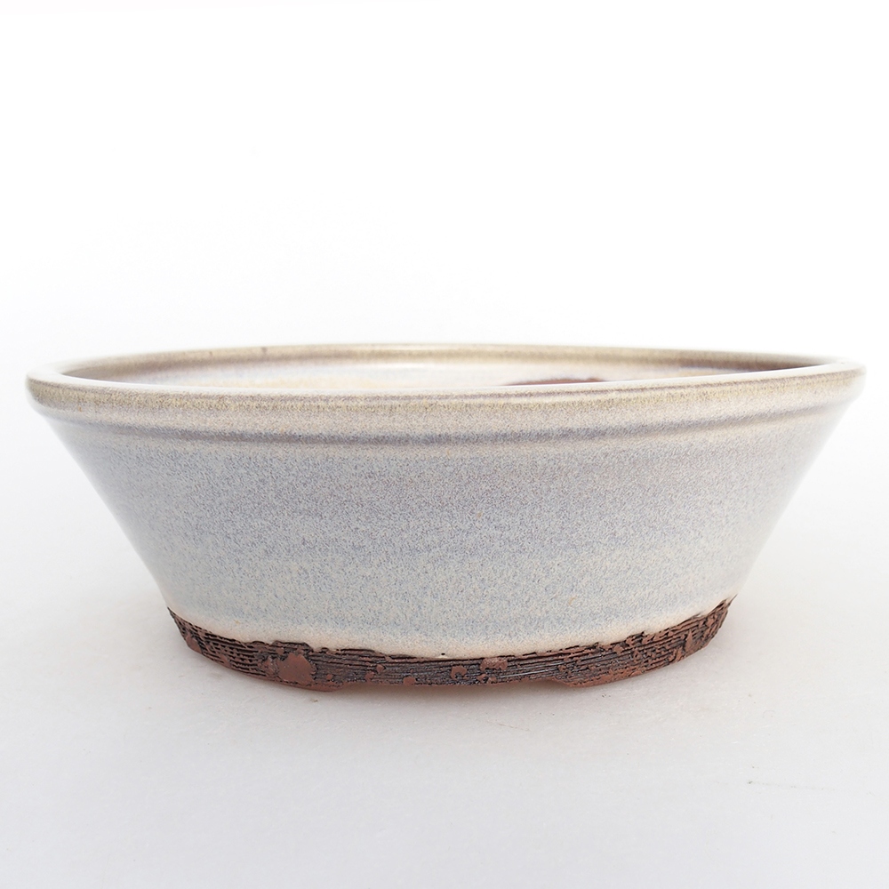 Ceramiczna miska bonsai 19 x 19 x 6 cm, kolor niebieski
