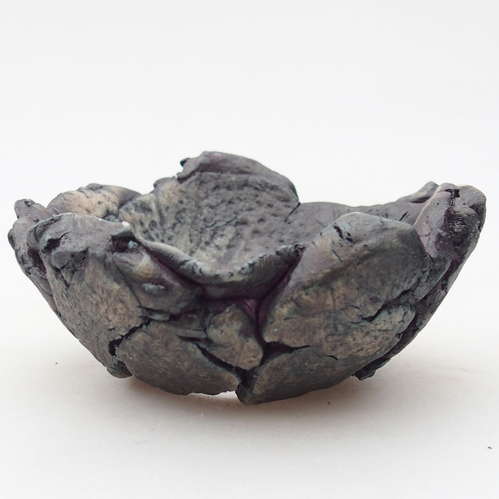 Ceramiczna muszla 9 x 8,5 x 4,5 cm, kolor fioletowy