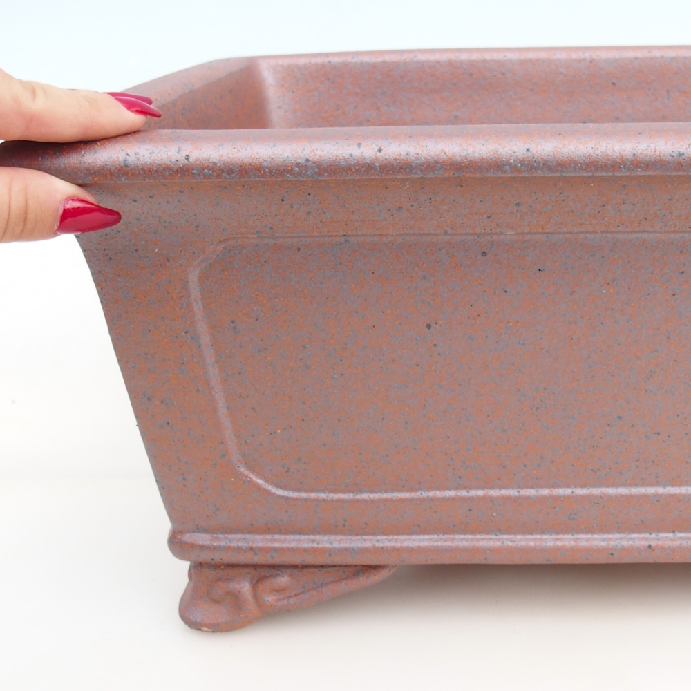 Ceramiczna misa bonsai 41,5 x 29 x 17 cm, kolor metaliczny - WYŁĄCZNIE ODBIÓR OSOBISTY lub transport paletowy