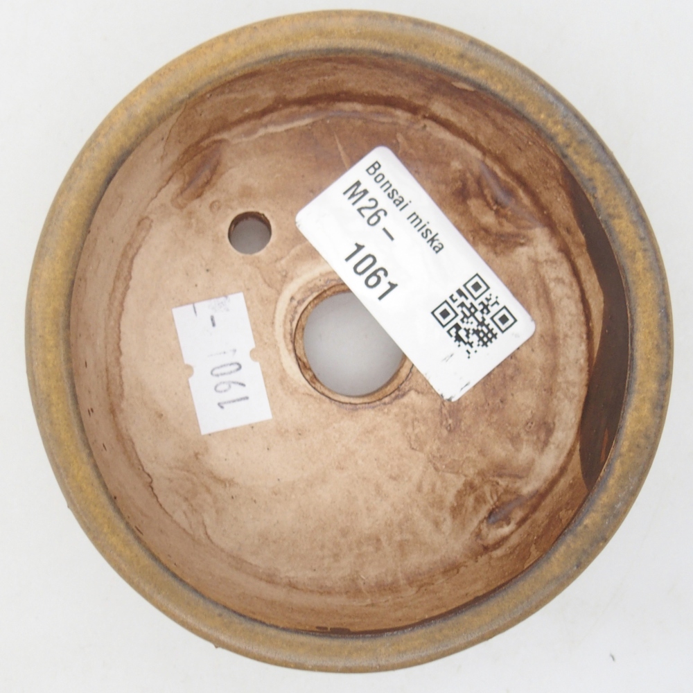 Ceramiczna miska na bonsai 9 x 9 x 3,5 cm, brązowa