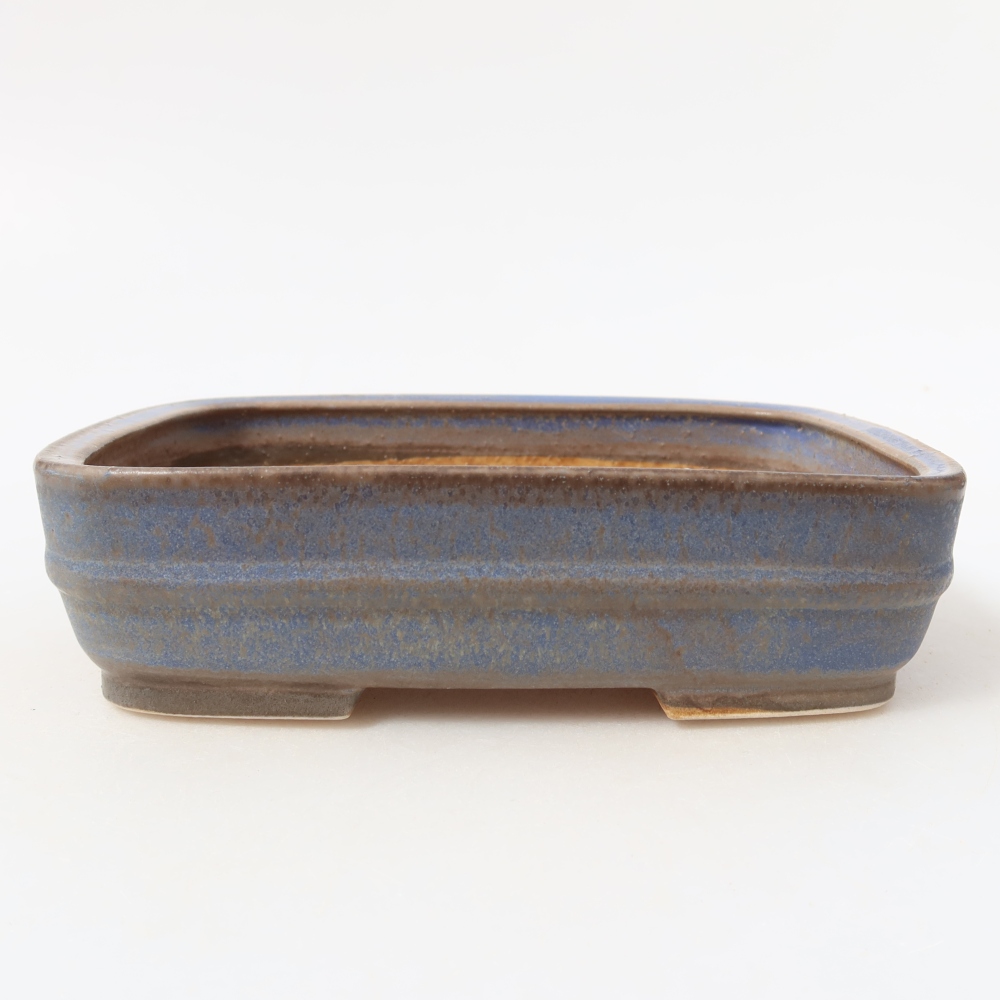Ceramiczna miska do bonsai 17,5 x 13,5 x 4,5 cm, kolor niebieski