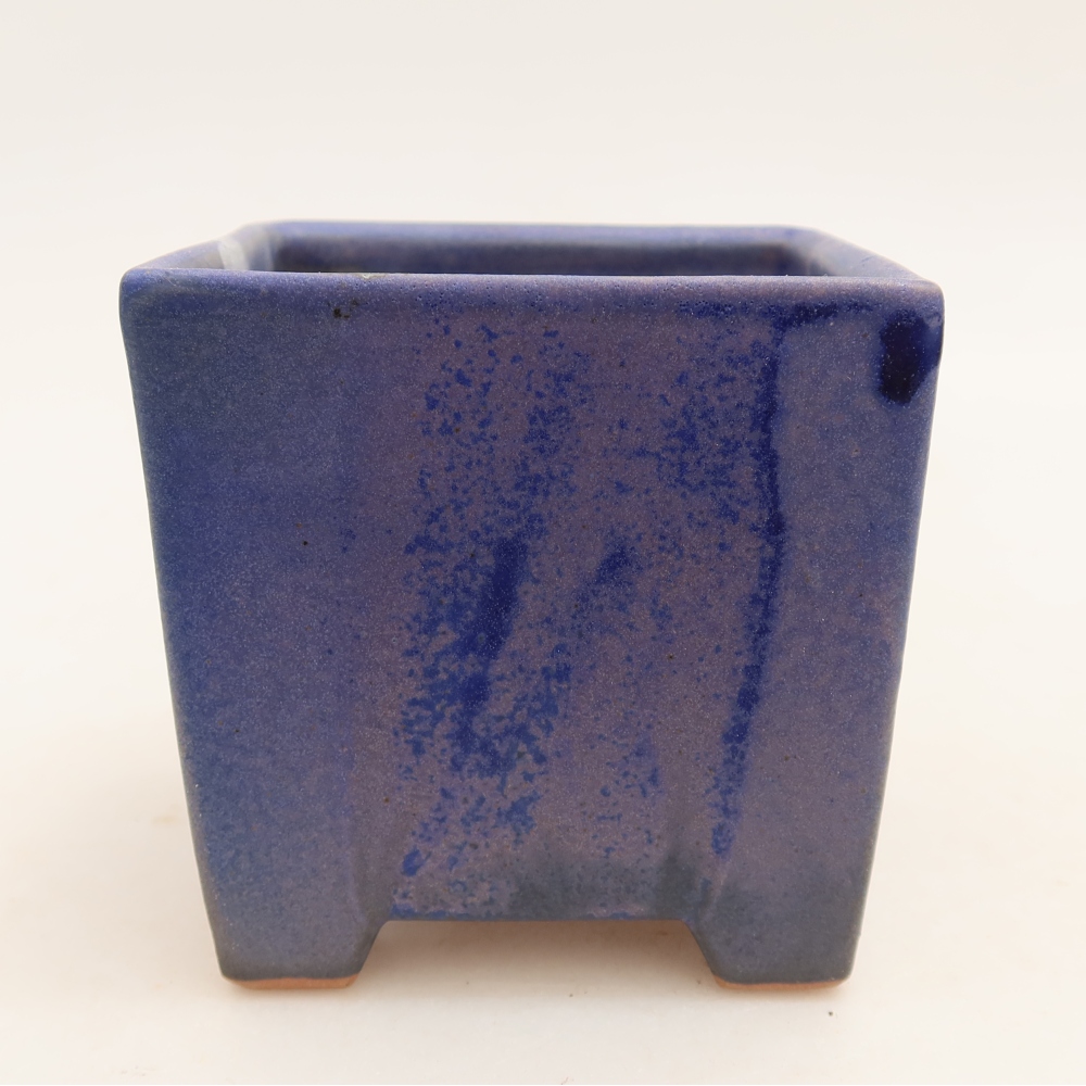 Ceramiczna miska do bonsai 9 x 9 x 8,5 cm, kolor niebieski
