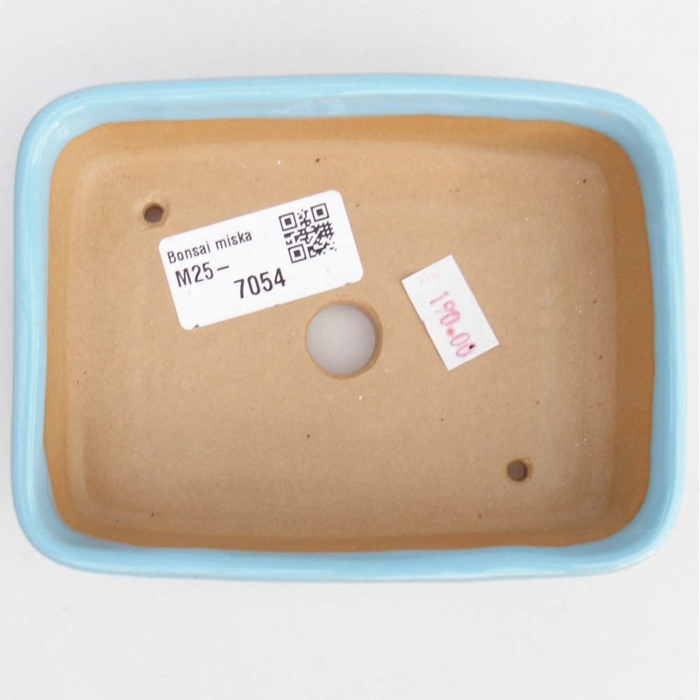 Ceramiczna miska do bonsai 12,5 x 9,5 x 3,5 cm, kolor niebieski