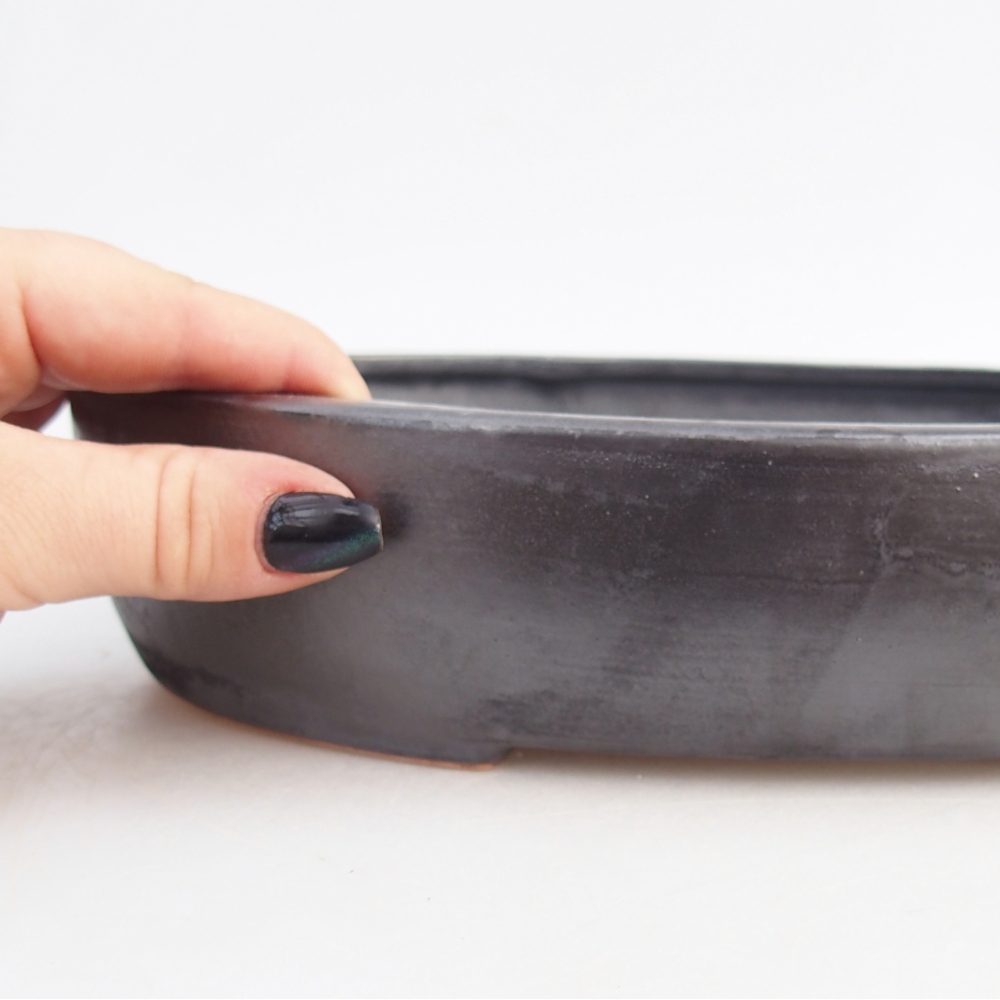 Ceramiczna miska bonsai 27 x 21 x 5,5 cm, kolor metaliczny