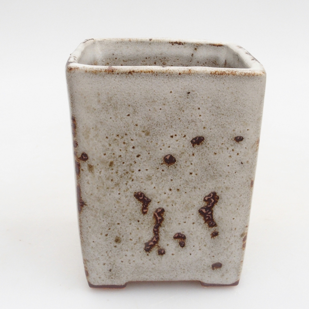 Ceramiczna miska bonsai 7,5 x 7,5 x 9,5 cm, kolor biały