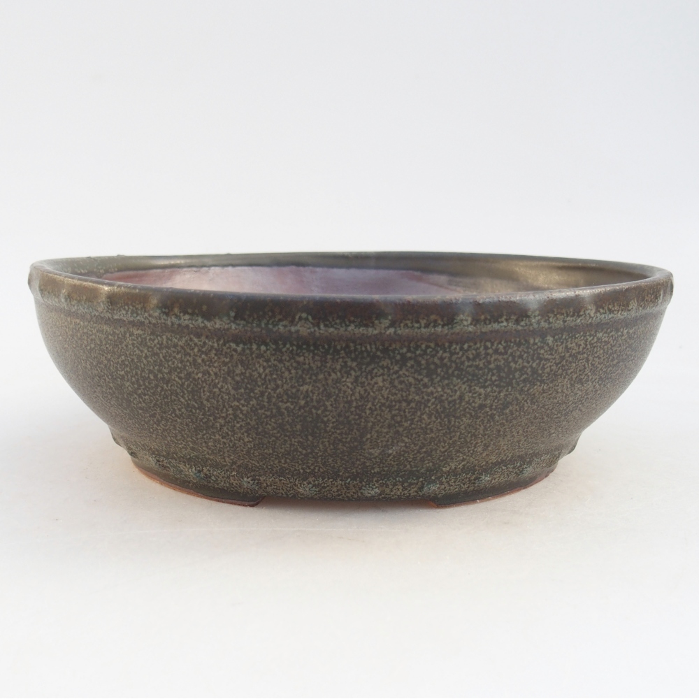 Ceramiczna miska na bonsai 18 x 18 x 5,5 cm, szara