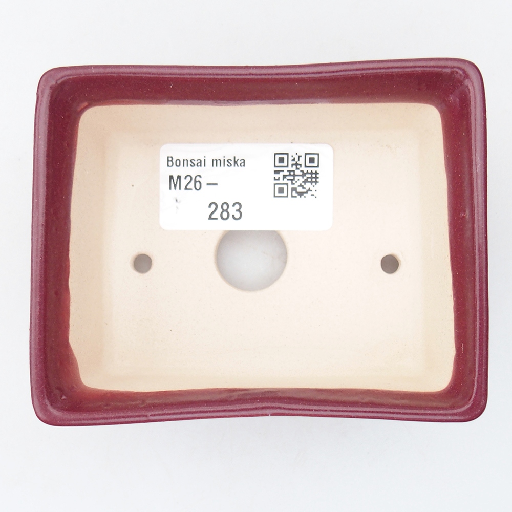 Mini miska do bonsai 9 x 7 x 4 cm, bordowa