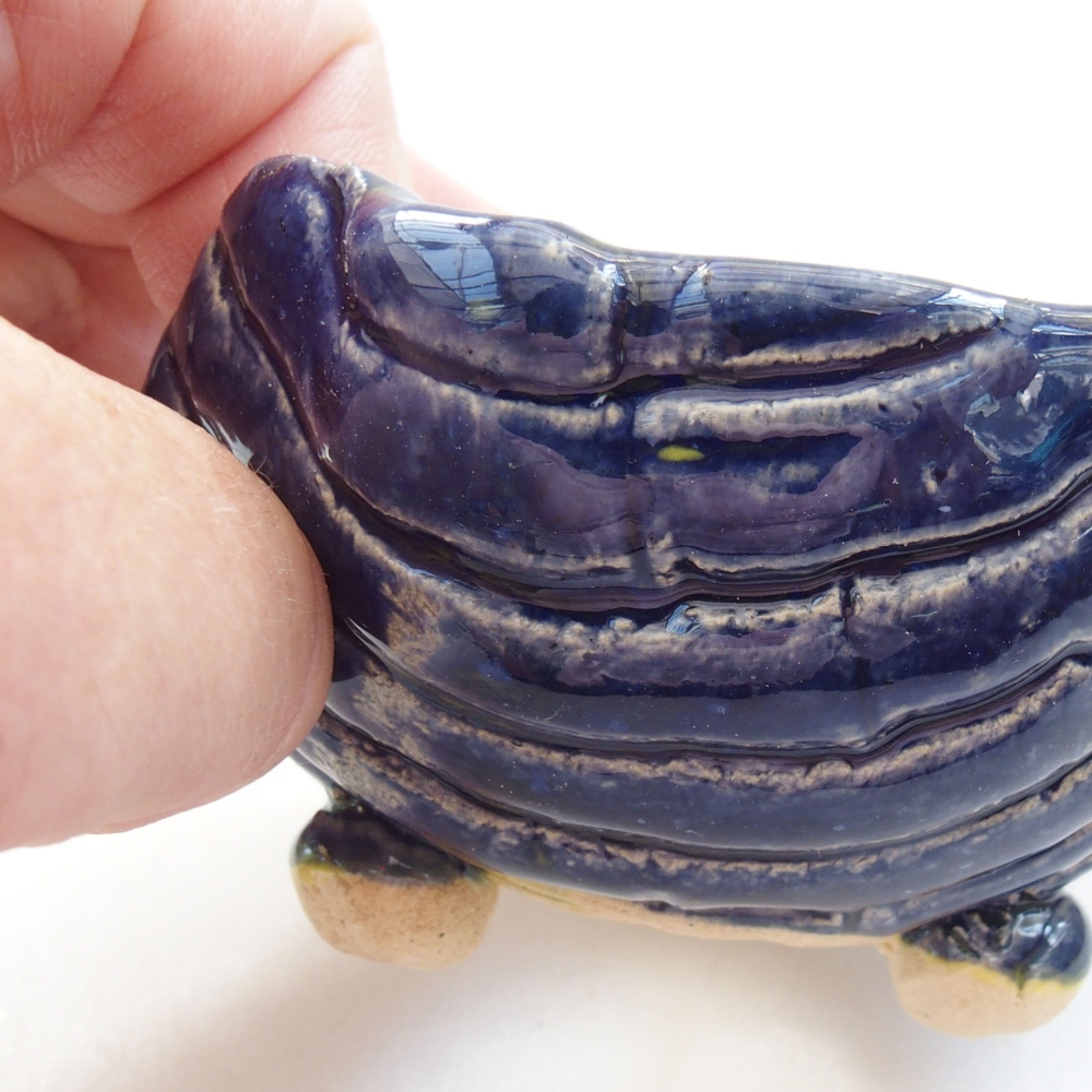 Muszla ceramiczna 7,5 x 7 x 5 cm, kolor niebieski