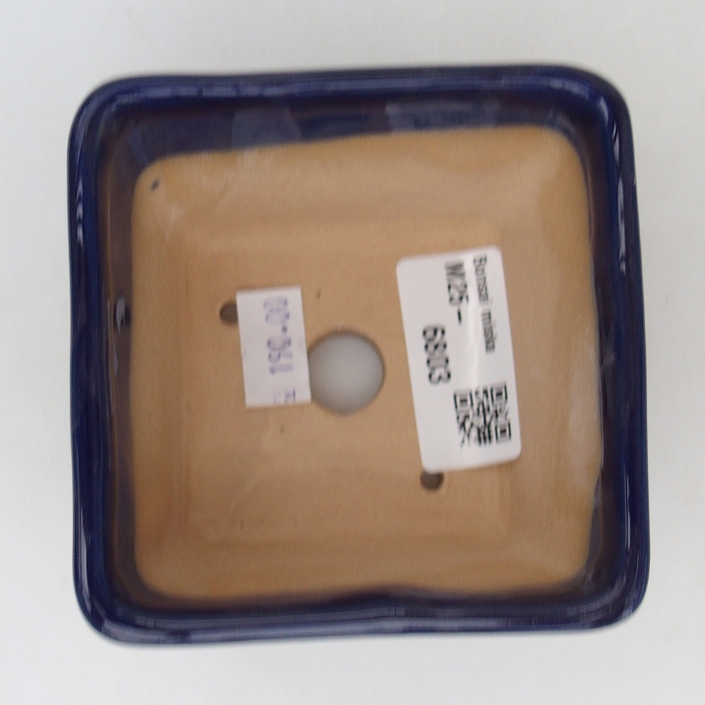 Ceramiczna miska do bonsai 8,5 x 8,5 x 6 cm, kolor niebieski