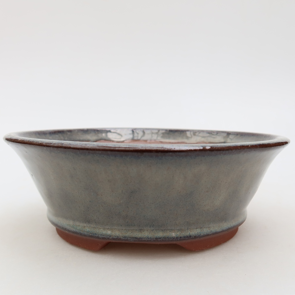 Ceramiczna miska do bonsai 15 x 15 x 5,5 cm, szara