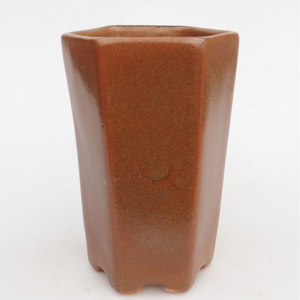 Ceramiczna miska do bonsai 10 x 8,5 x 14,5 cm, brązowa