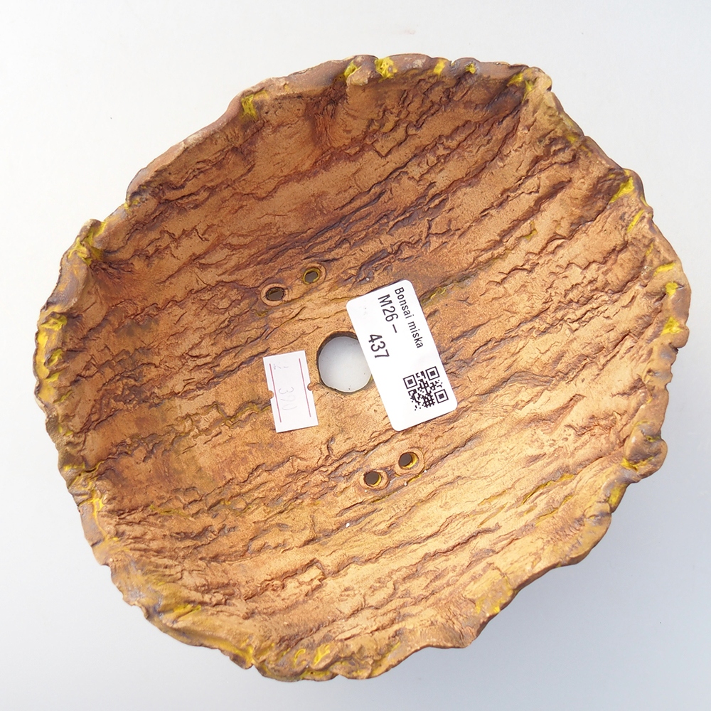 Ceramiczna muszla 16 x 14 x 7 cm, żółta